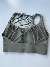 Load image into Gallery viewer, Criss Cross Sports Bra - Khaki Green
