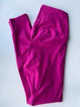 Load image into Gallery viewer, High Waisted Leggings with No Front Seam - Raspberry Pink
