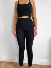 Load image into Gallery viewer, High Waisted Leggings with No Front Seam - Black
